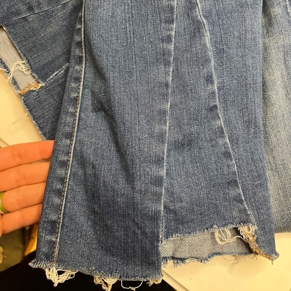 Madewell Cali Demi Boot Notch Split Back Raw Hem Jeans Sz 26 - Picture 12 of 12